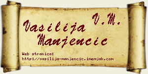 Vasilija Manjenčić vizit kartica